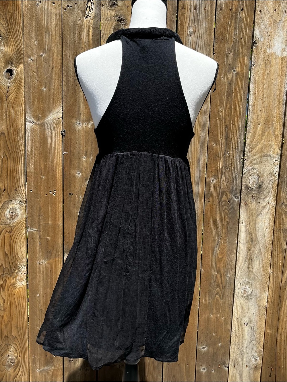 Ella Moss Silk Summer Gothic Black Halter Babydoll Slip Dress Accepting Offers! - Picture 2 of 6